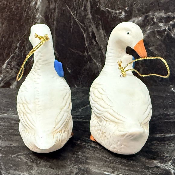 Blue Bow Goose Ornaments - Picture 3 of 11